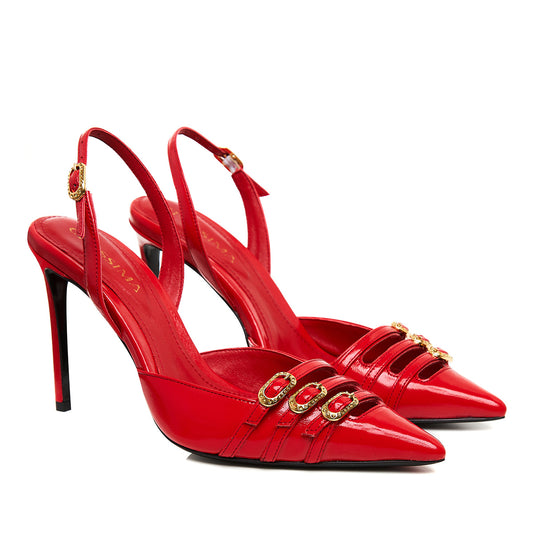 Gina Slingback Red Patent Leather